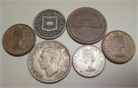 6 World Coins - Includes 3 Silver Coins