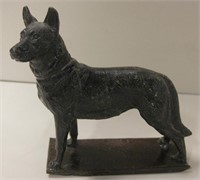 Vintage Bronze German Shepherd Dog - 4" Tall