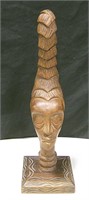 19" African Wood Bust