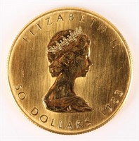 1983 1 OZ GOLD CANADIAN MAPLE COIN
