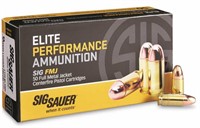 (50rds) Sig Sauer Elite Performance 9mm luger Ammo