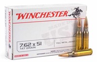 (20rds) 7.62 x 51 147gn FMJ Winchester  Ammo