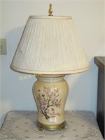 27 Inch Glass Table Lamp, Rough Shade