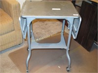 Vintage Grey Drop Leaf Typing Table