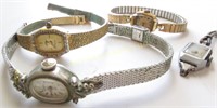 Lot of Four Vintage Ladies Watches