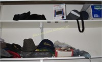 Shelf of Assorted Items, Men’s Hats