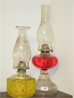 Lot of Two Kerosene Lamps