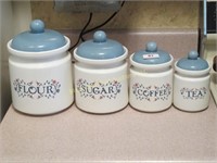 Four Piece Ceramic Canister Set