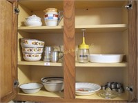 Cabinet Full of Assorted Dishes