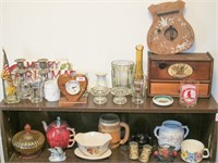 Two Shelves Assorted Decorative Items