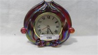 Fenton ruby Carnival clock