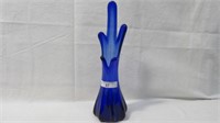 Fenton 9" cobalt blue swung vase