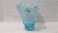 Fenton blue opal Hobnail swung napkin vase