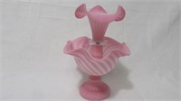 Fenton Rosalene satin stripe epergne