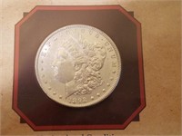 1898 Morgan Silver Dollar on Card