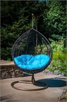 Oversized Blue Patio Hang Chair