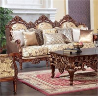 Homey Design Traditional Upholstered Living Sofa
