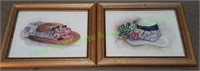 Pair of Vintage Hat Prints by Peggy Abcann