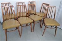 8 pcs Vtg Mid Century Chairs