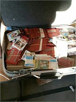 suitcase full of sports cards