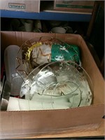 Box of glass dishes Etc