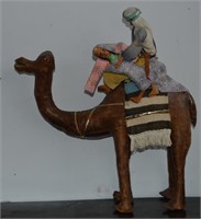 Vtg Handmade  Arabian Camel (Hide) Figurine