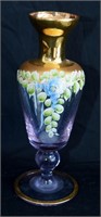 Bohemian  Czech Glass Vase 7"