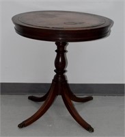 Antique Duncan Phyfe Leather Top Accent Table