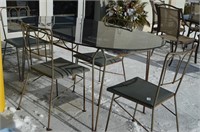 Wrought Iron Table & 4 Chairs