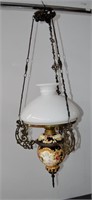 Antique French Hanging Oil Lamp