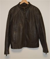 Men's Danier Brown Leather Coat sz M