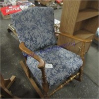 Rocking chair- blue cushion