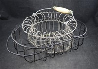 2 Metal Wire Strainer Gathering Baskets Lot