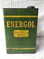 Energol 1 gallon oil tin