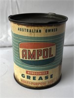 Ampol homoginised red grease 1 lb tin