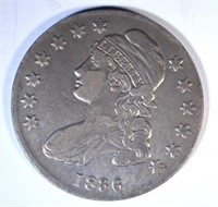 1836 CAPPED BUST HALF DOLLAR, VF/XF
