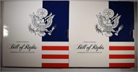 2-1993 BILL OF RIGHTS COIN & STAMP SETS ORIGINAL