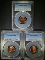 3-'95 LINCOLN 1C PCGS MS-65, 66, & 67-RD