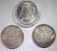 1886, 89 & 1900 MORGAN DOLLARS,