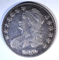 1830 CAPPED BUST HALF DOLLAR, XF/AU