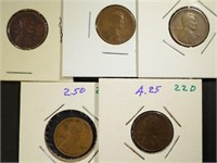 5-1922-D LINCOLN CENTS, AG-FINE KEY DATES