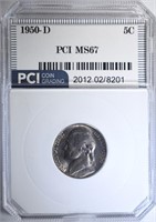 1950-D JEFFERSON NICKEL PCI SUPERB GEM BU