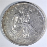 1961-O SEATED HALF DOLLAR, XF/AU KEY DATE!