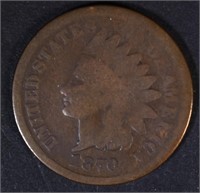 1870 INDIAN CENT, GOOD  KEY DATE