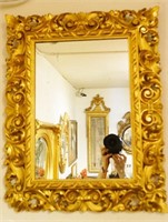 Gilded wood carved mirror