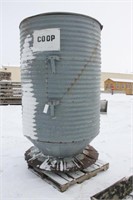 CO-OP 8FT 12-Hole Galvanized Pig Feeder w/Lid
