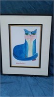 Aldemir Martins Brazilian Blue Cat 1992