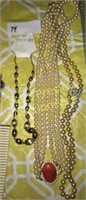 TRIFARI GOLD TONE NECKLACE AND TWO