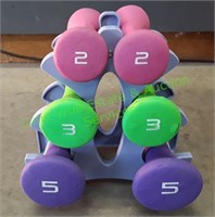 6-Piece Dumbbell Set with Stand