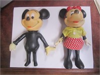 Vtg. Walt Disney Prod. Mickey & Minnie 7.5 in.
